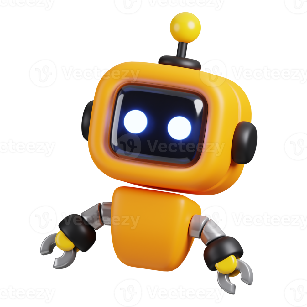 robot chatbot icono aislado. ai apoyo en negocio y artificial inteligencia tecnología concepto. 3d hacer ilustración png