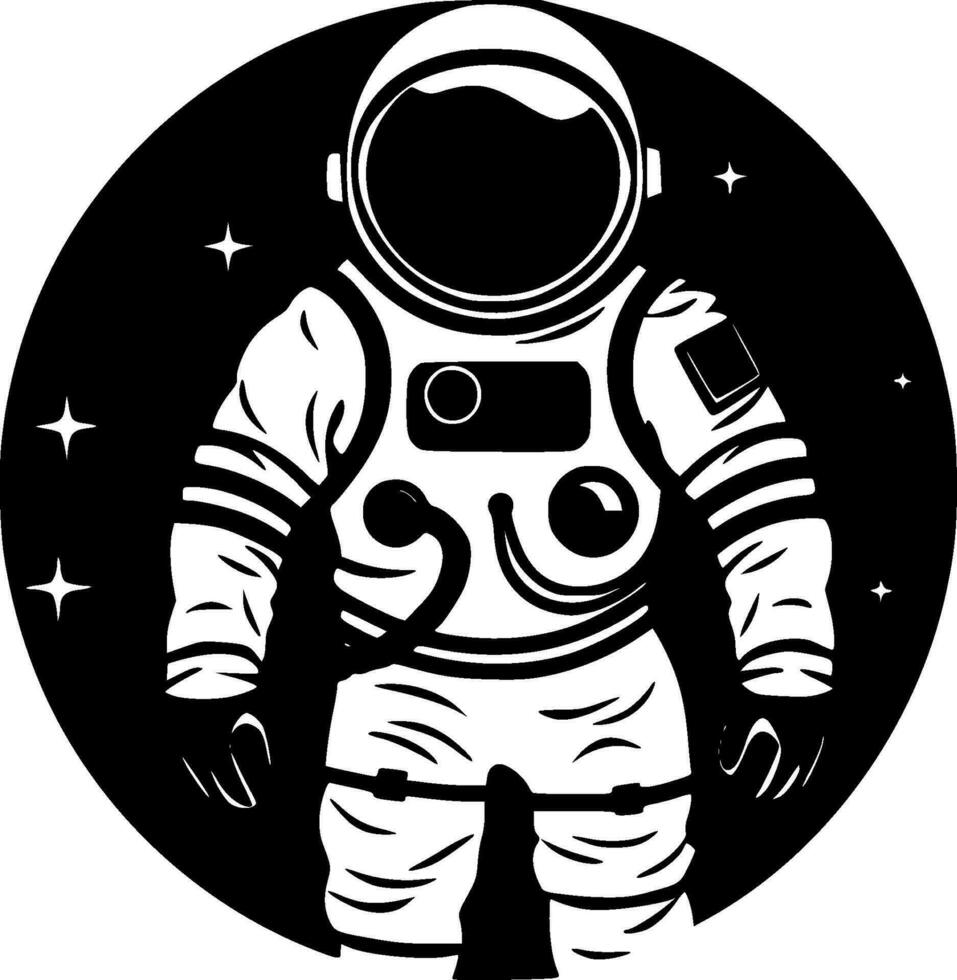 Astronaut, Minimalist and Simple Silhouette - Vector illustration