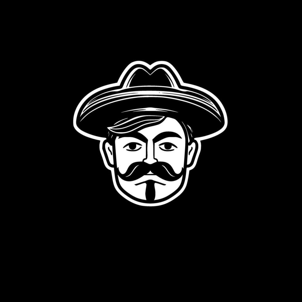 mexicano - minimalista y plano logo - vector ilustración