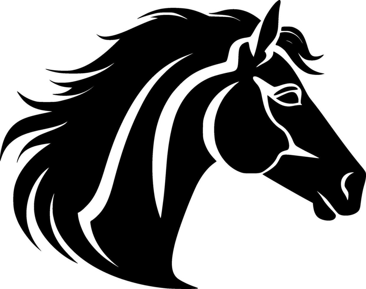Horse, Minimalist and Simple Silhouette - Vector illustration