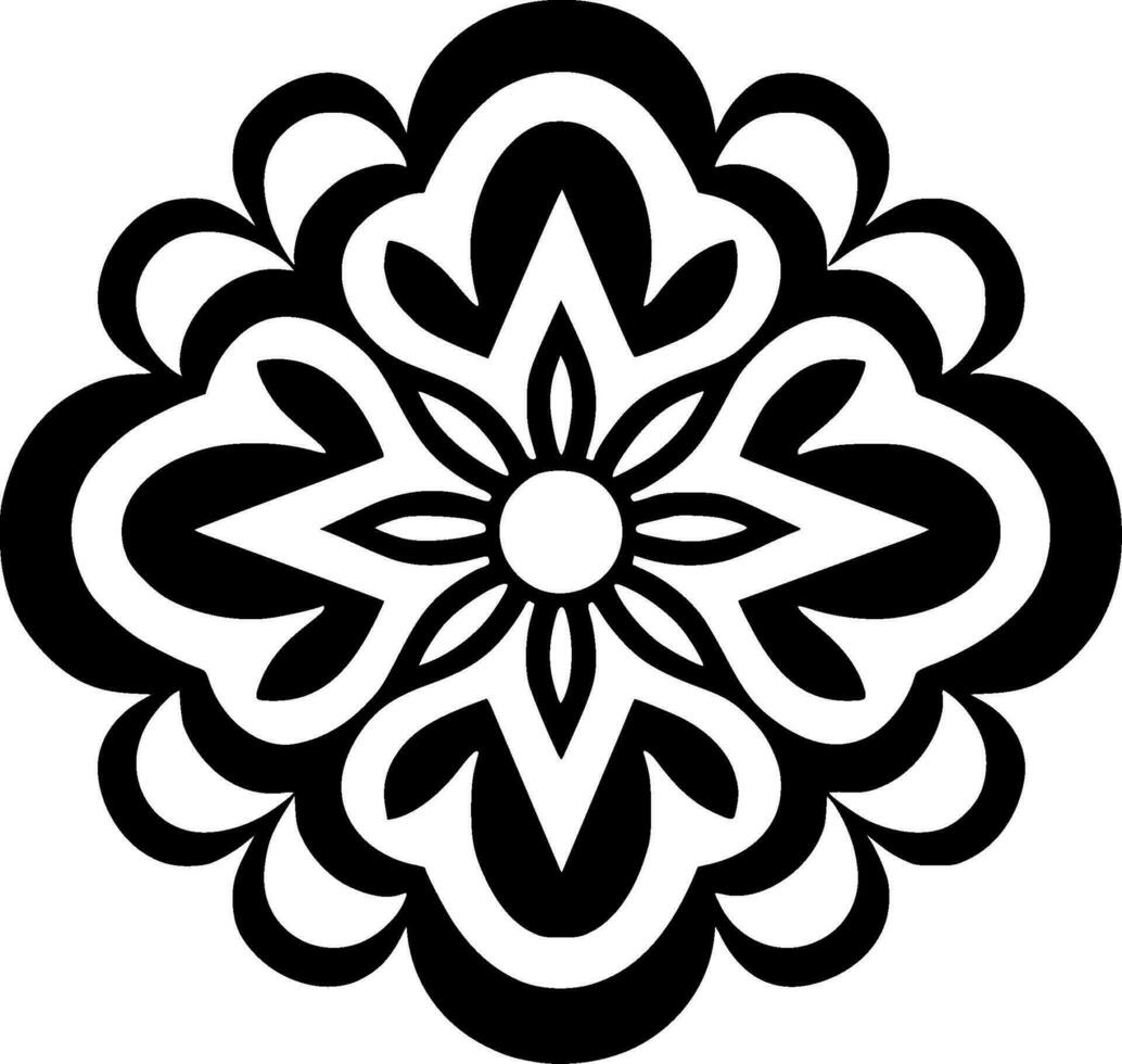 Mandala, Minimalist and Simple Silhouette - Vector illustration