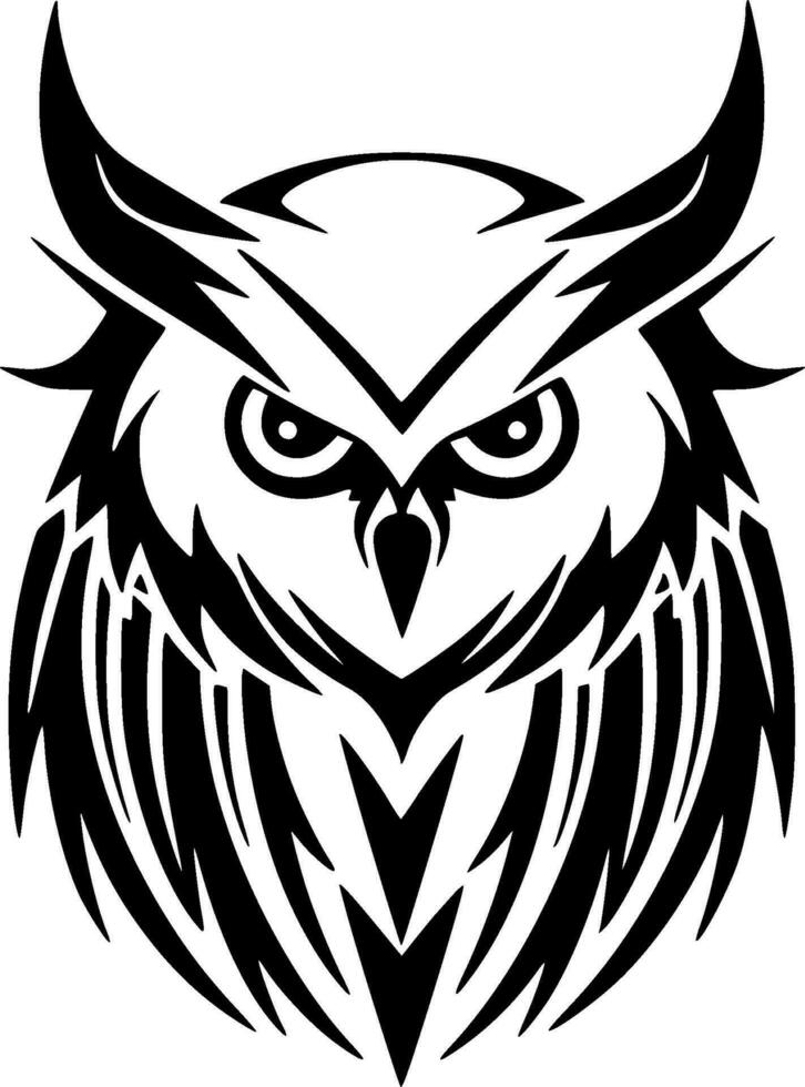 Owl, Minimalist and Simple Silhouette - Vector illustration