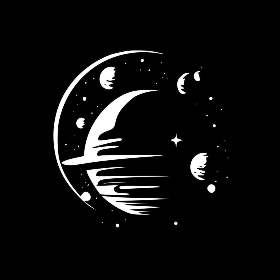 Space - Minimalist and Flat Logo - Vector illustration