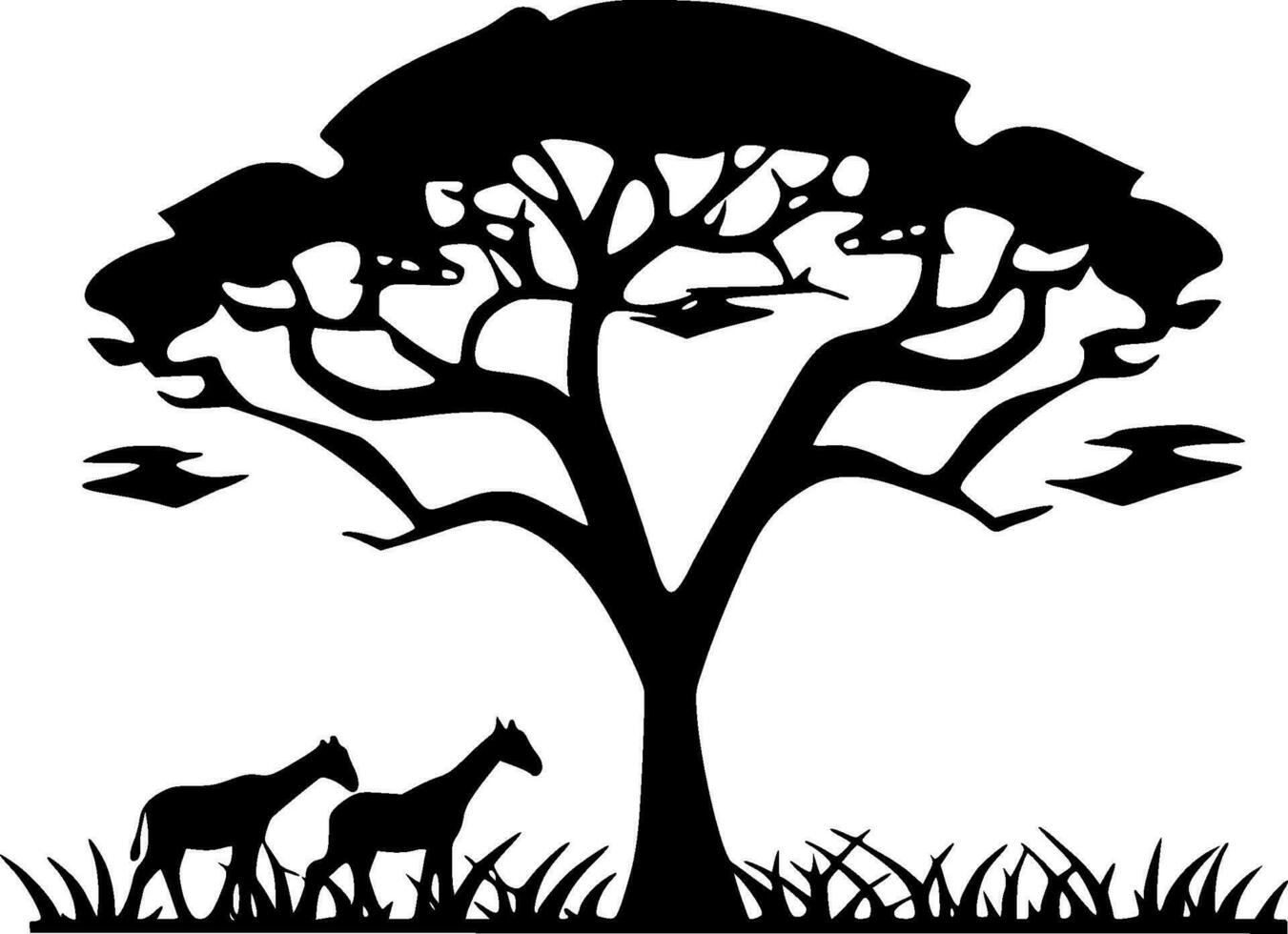 Africa, Minimalist and Simple Silhouette - Vector illustration