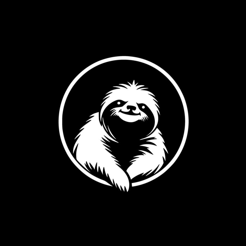 Sloth, Minimalist and Simple Silhouette - Vector illustration