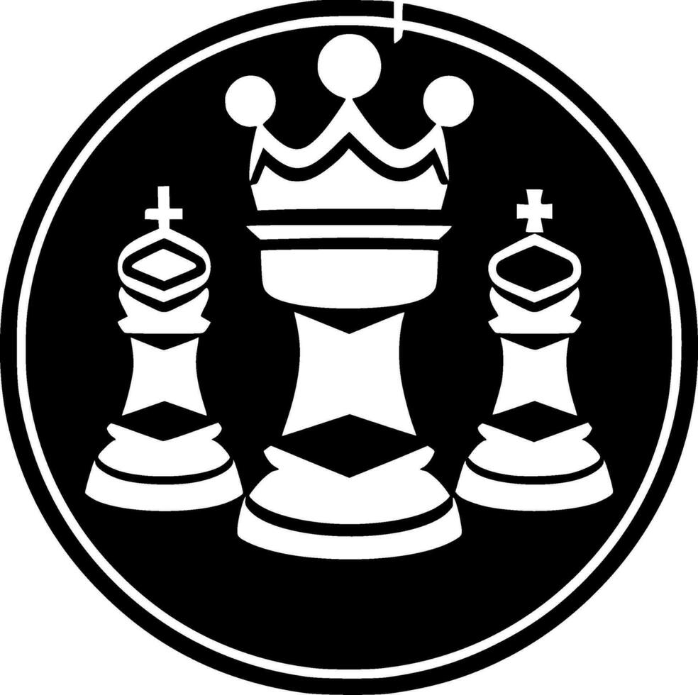 Chess, Minimalist and Simple Silhouette - Vector illustration