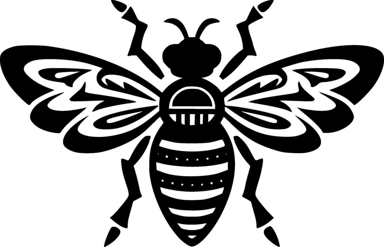 Bee - High Quality Vector Logo - Vector illustration ideal for T-shirt graphic