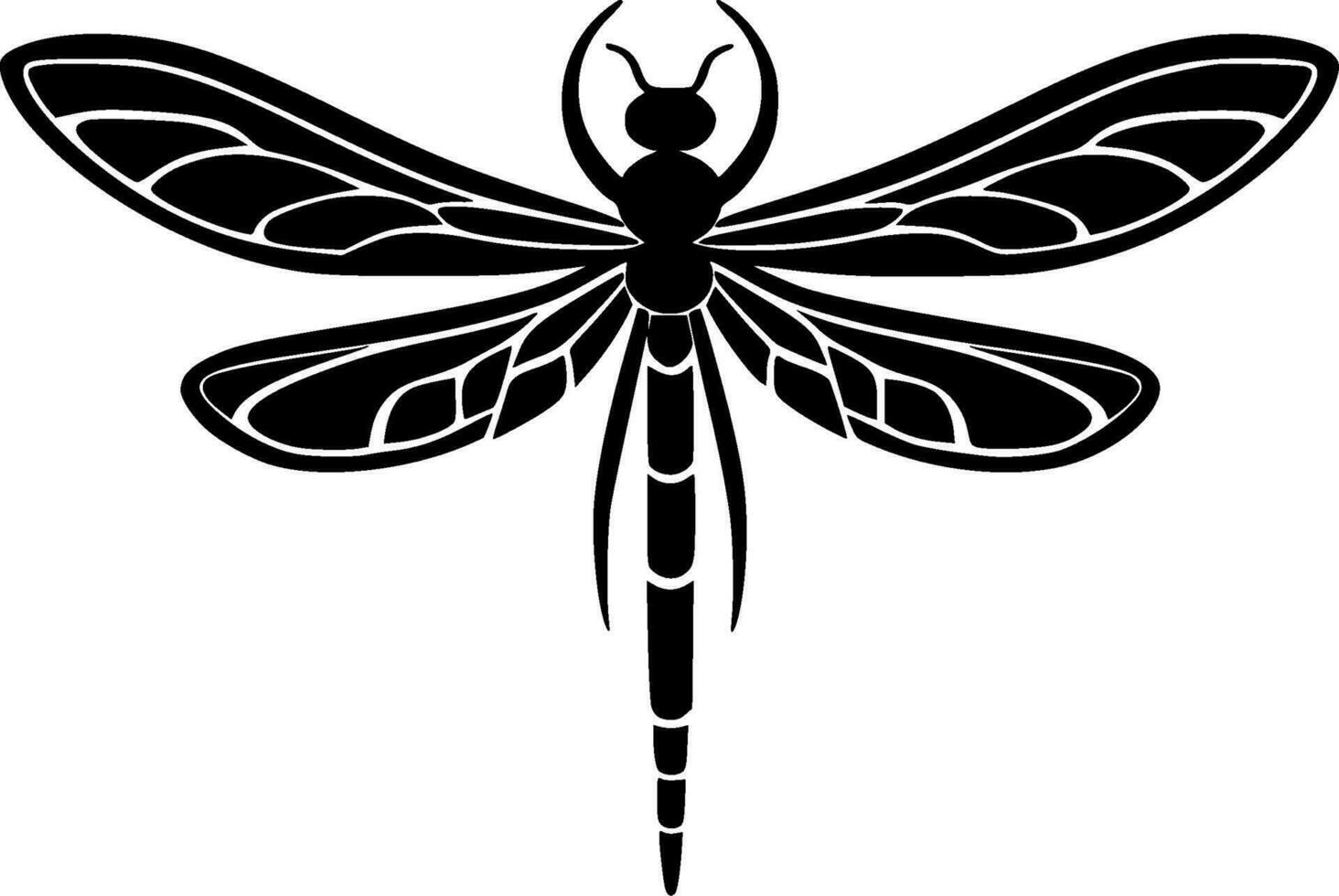 Dragonfly - Minimalist and Flat Logo - Vector illustration