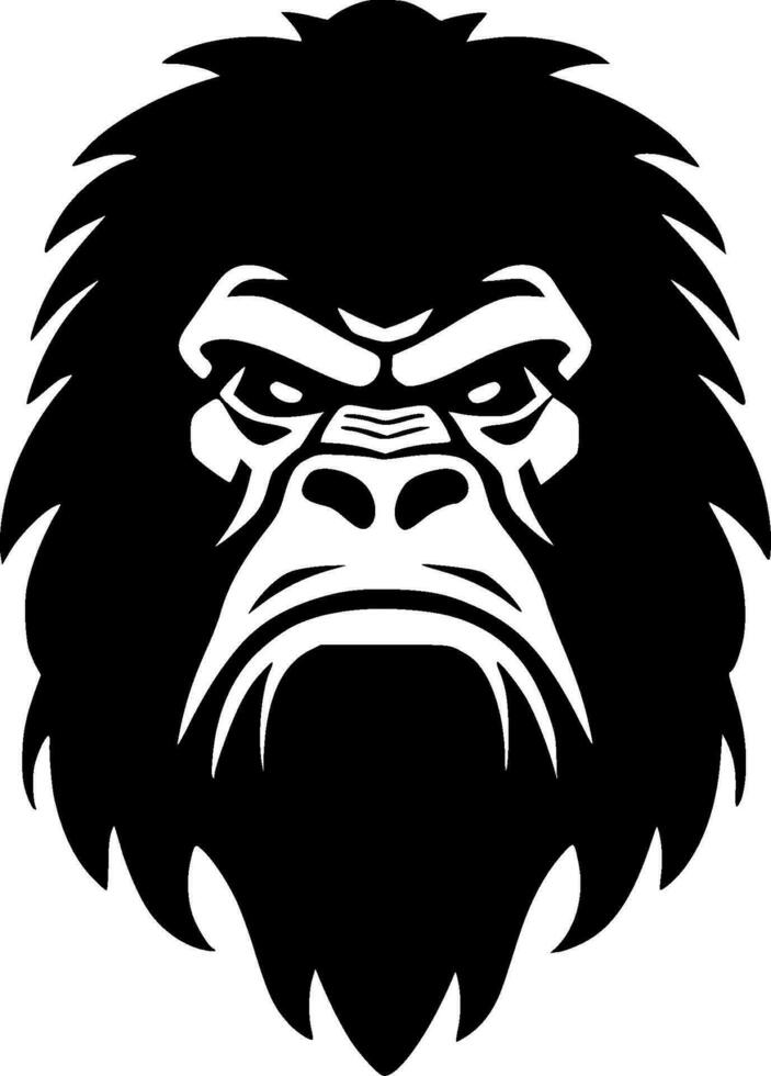 Bigfoot - Black and White Isolated Icon - Vector illustration