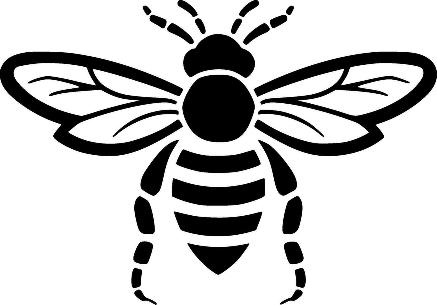 Bee - High Quality Vector Logo - Vector illustration ideal for T-shirt graphic