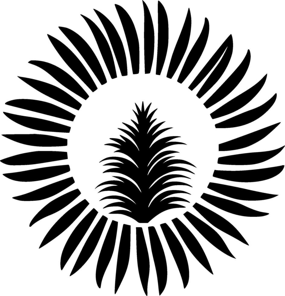 Boho - Black and White Isolated Icon - Vector illustration