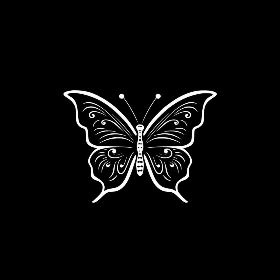 Butterfly, Minimalist and Simple Silhouette - Vector illustration