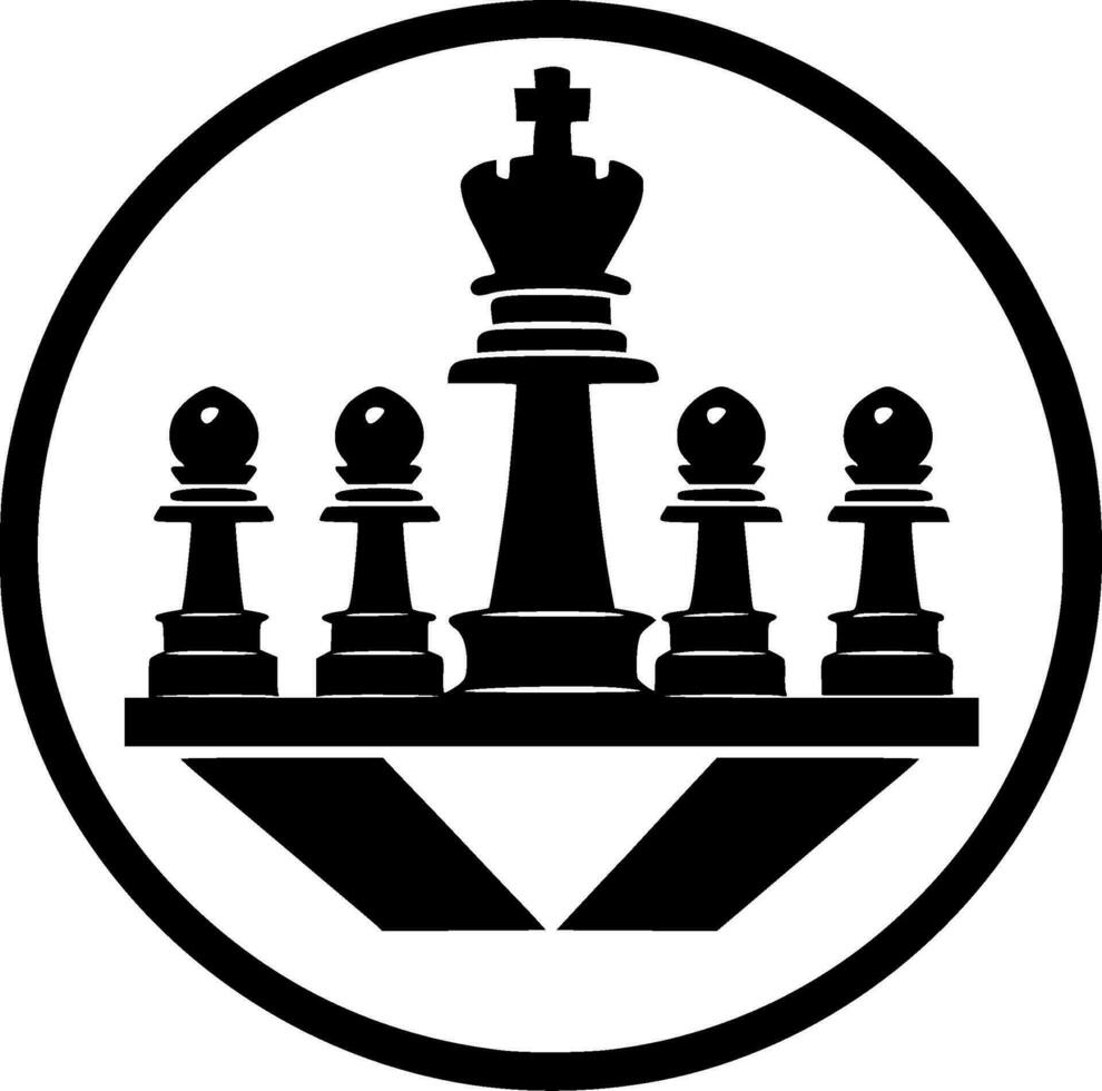 Chess - Minimalist and Flat Logo - Vector illustration