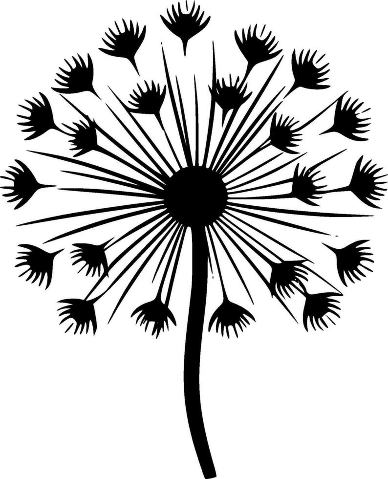 Dandelion - Minimalist and Flat Logo - Vector illustration