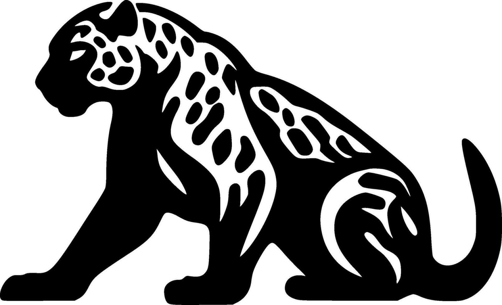 leopardo - minimalista y plano logo - vector ilustración