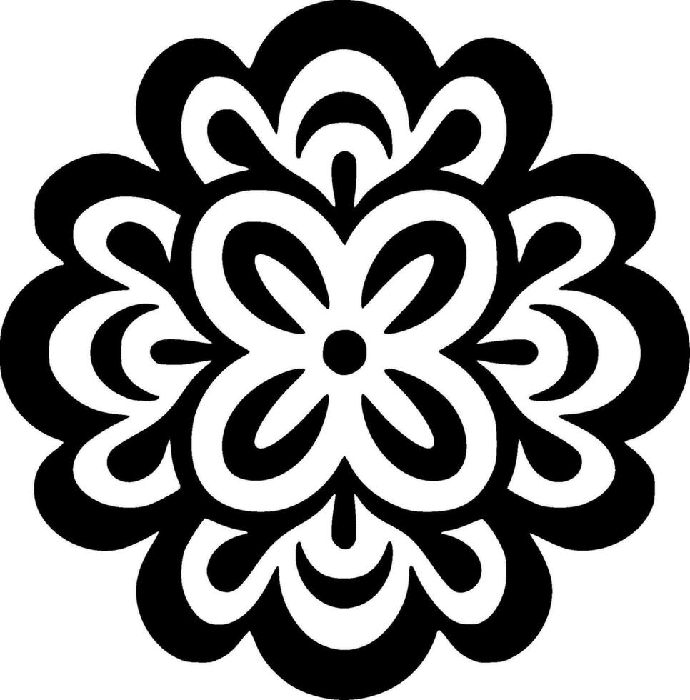 Mandala - Minimalist and Flat Logo - Vector illustration