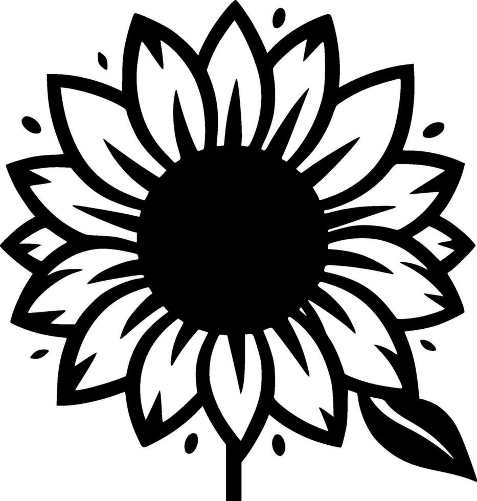 Flower - Minimalist and Flat Logo - Vector illustration