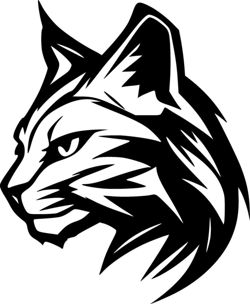 Wildcat, Black and White Vector illustration