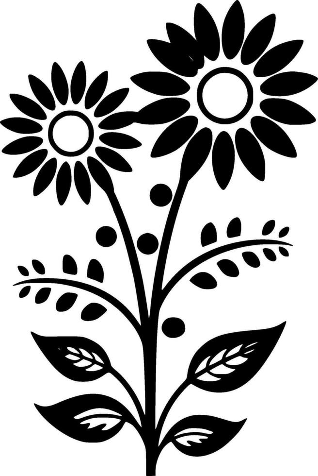 Flowers - High Quality Vector Logo - Vector illustration ideal for T-shirt graphic