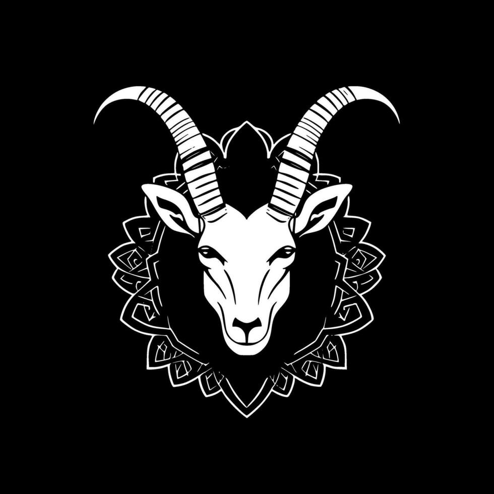 Goat, Minimalist and Simple Silhouette - Vector illustration