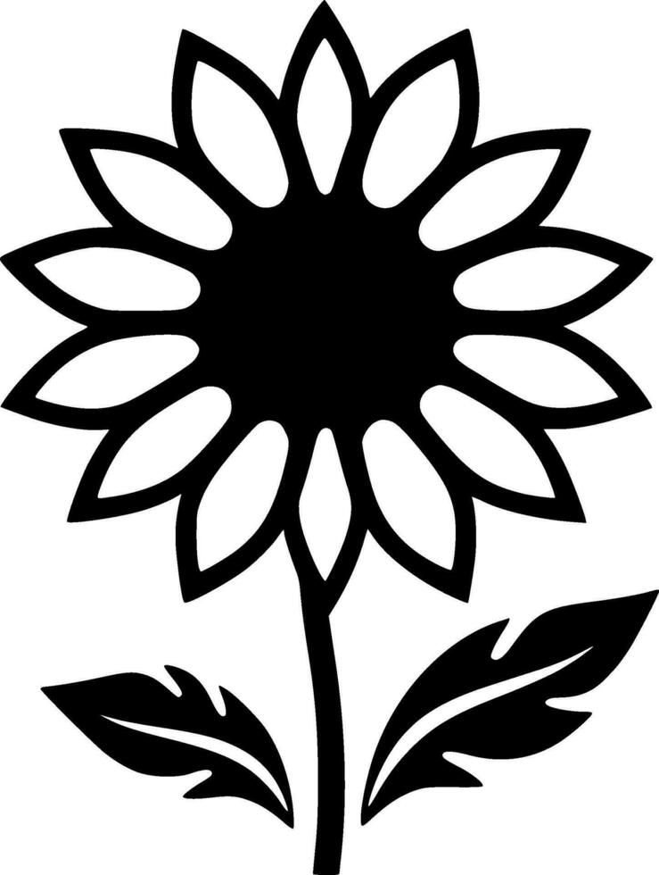 Flower, Minimalist and Simple Silhouette - Vector illustration