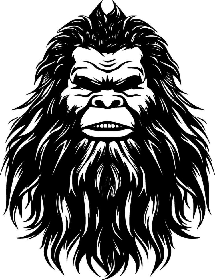 Bigfoot, Minimalist and Simple Silhouette - Vector illustration