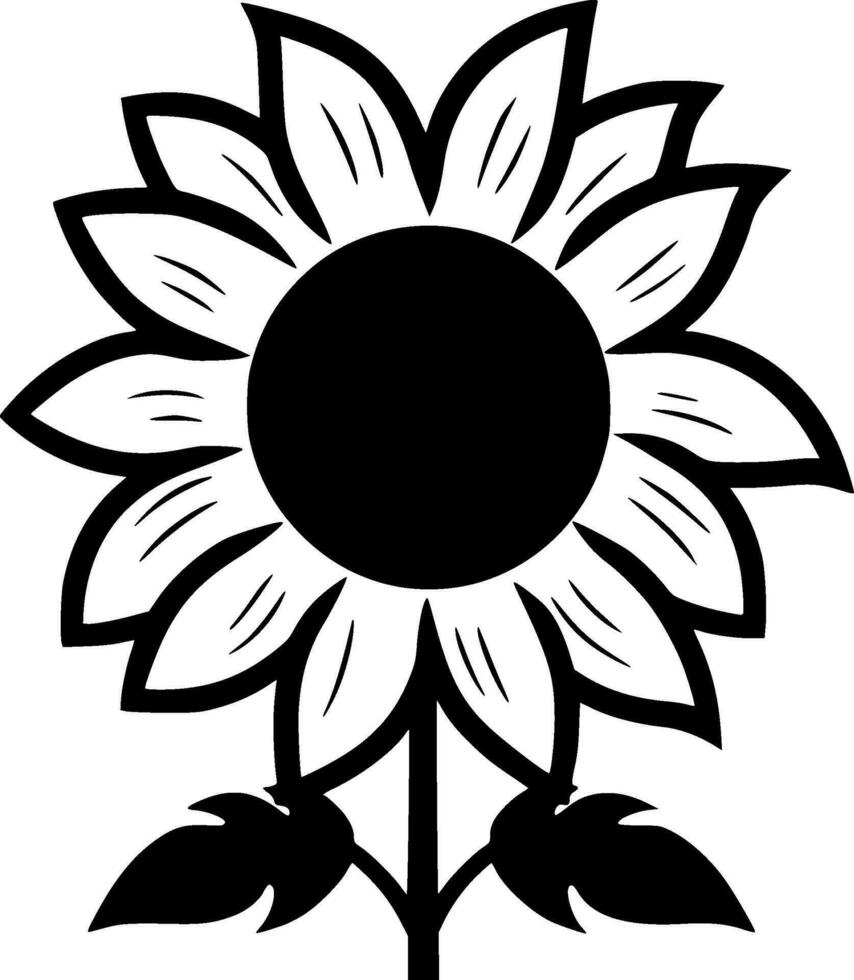 Flower, Minimalist and Simple Silhouette - Vector illustration