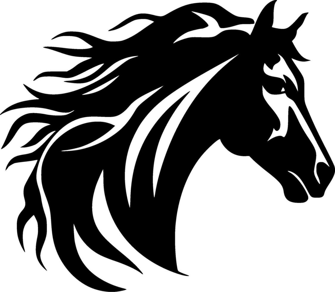 caballo - minimalista y plano logo - vector ilustración