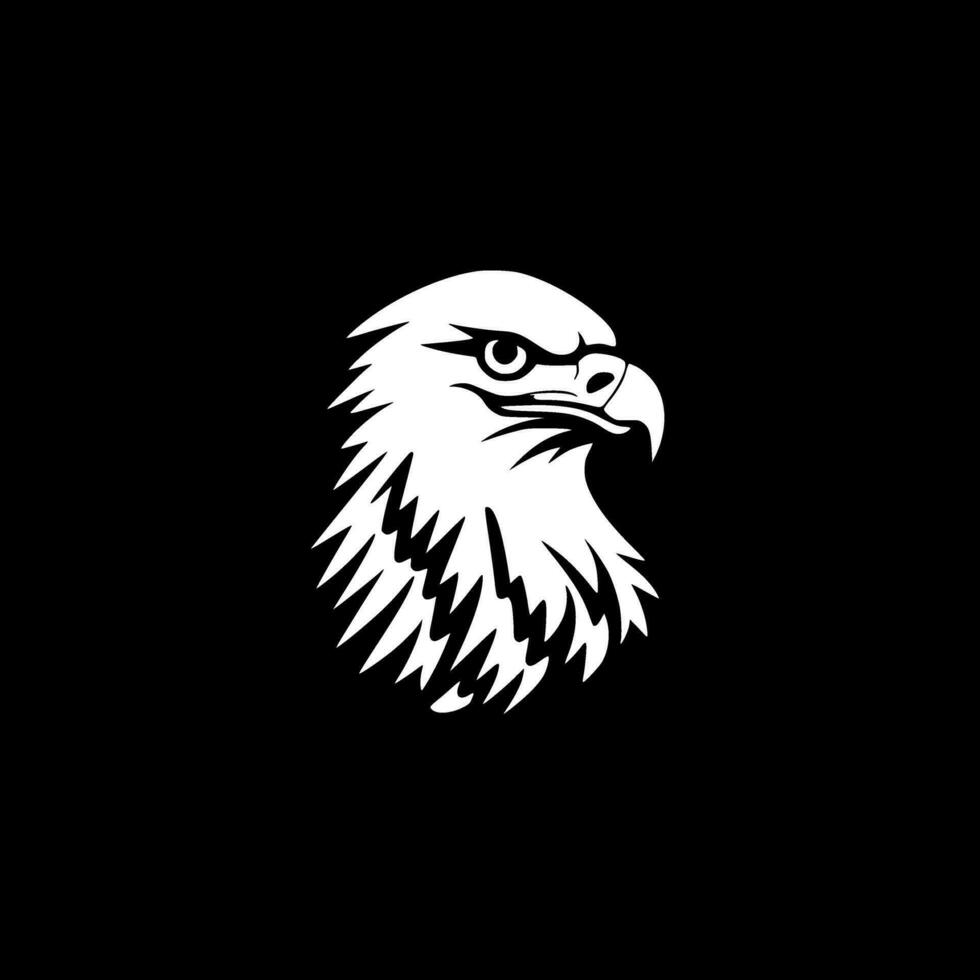 Eagle, Black and White Vector illustration