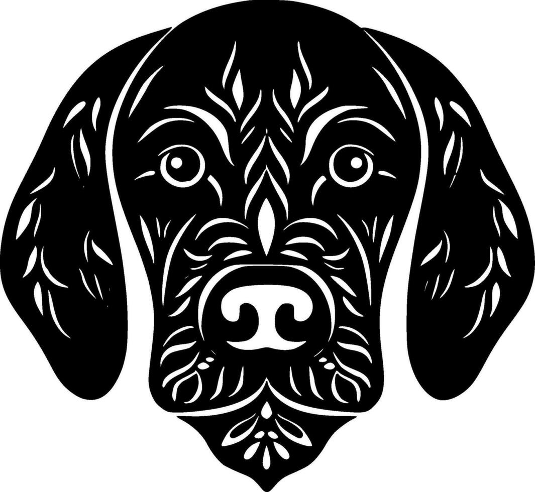 Dog - Black and White Isolated Icon - Vector illustration