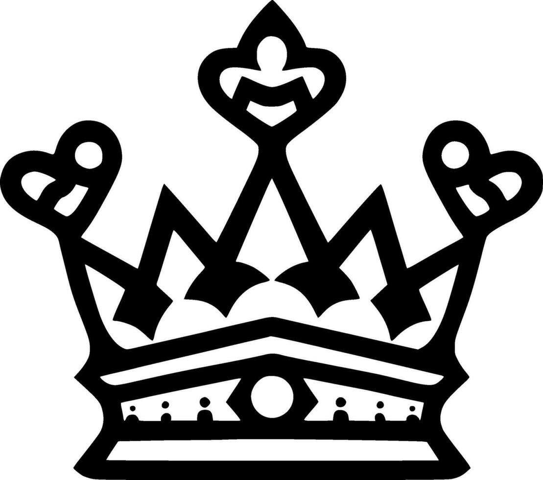 Crown, Minimalist and Simple Silhouette - Vector illustration