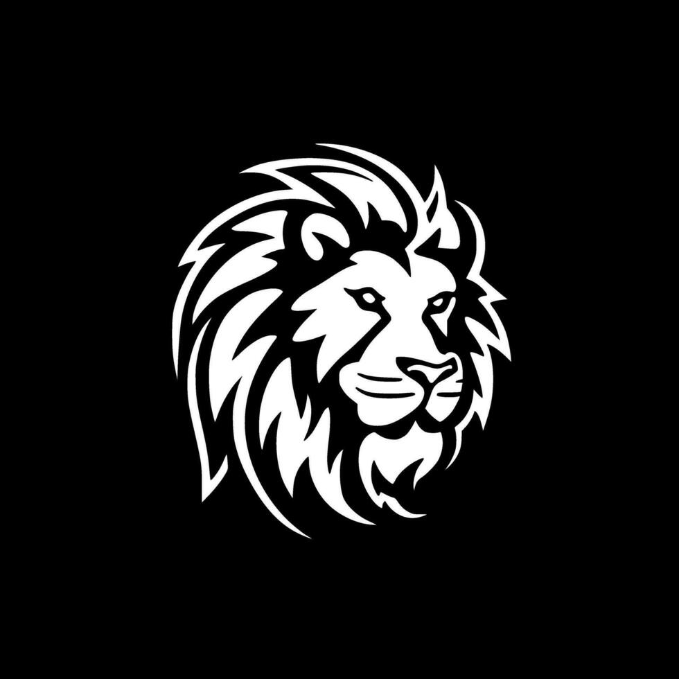 Lion, Minimalist and Simple Silhouette - Vector illustration