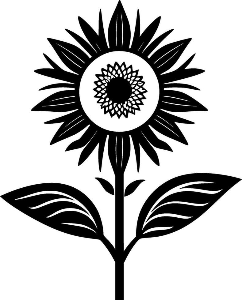 Flower, Minimalist and Simple Silhouette - Vector illustration