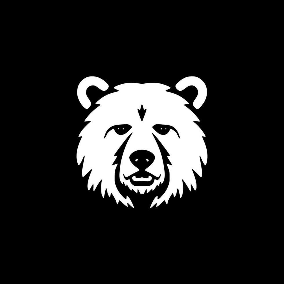 oso, negro y blanco vector ilustración