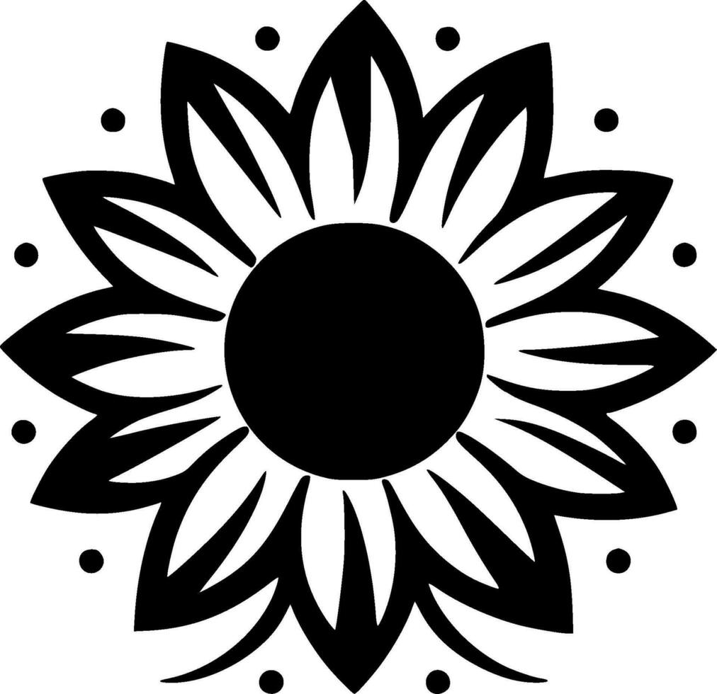 Flower, Black and White Vector illustration 26692248 Vector Art at Vecteezy