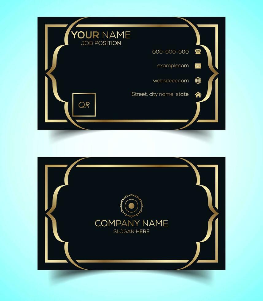 Double-Sided Luxury, Modern and Elegant Business Card Design Template ...