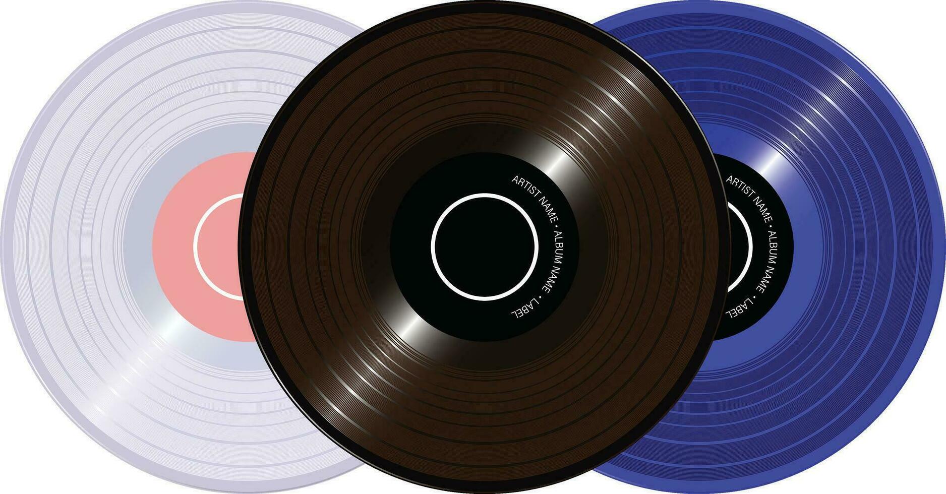 vinilo discos compactos etiquetas, y diseño vector para música Arte y álbum Pro vector