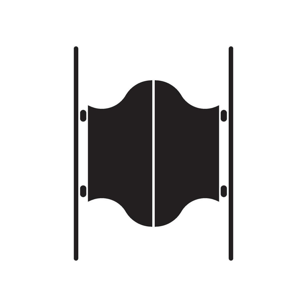 Salon door icon vector