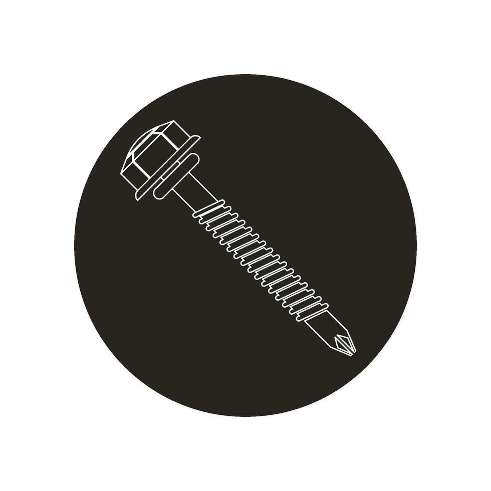 Deck screws icon vector