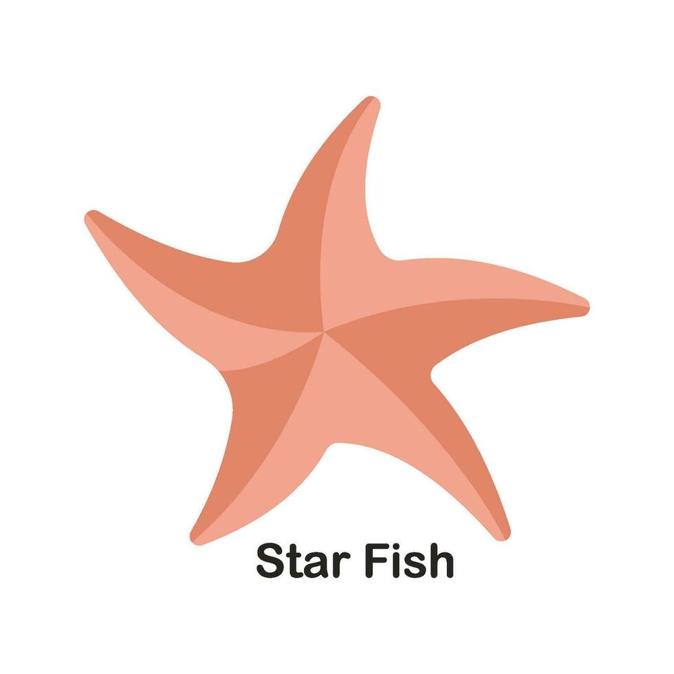 Star fish icon vector