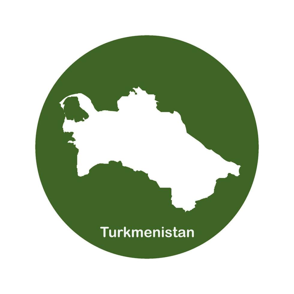 Turkmenistan map icon vector