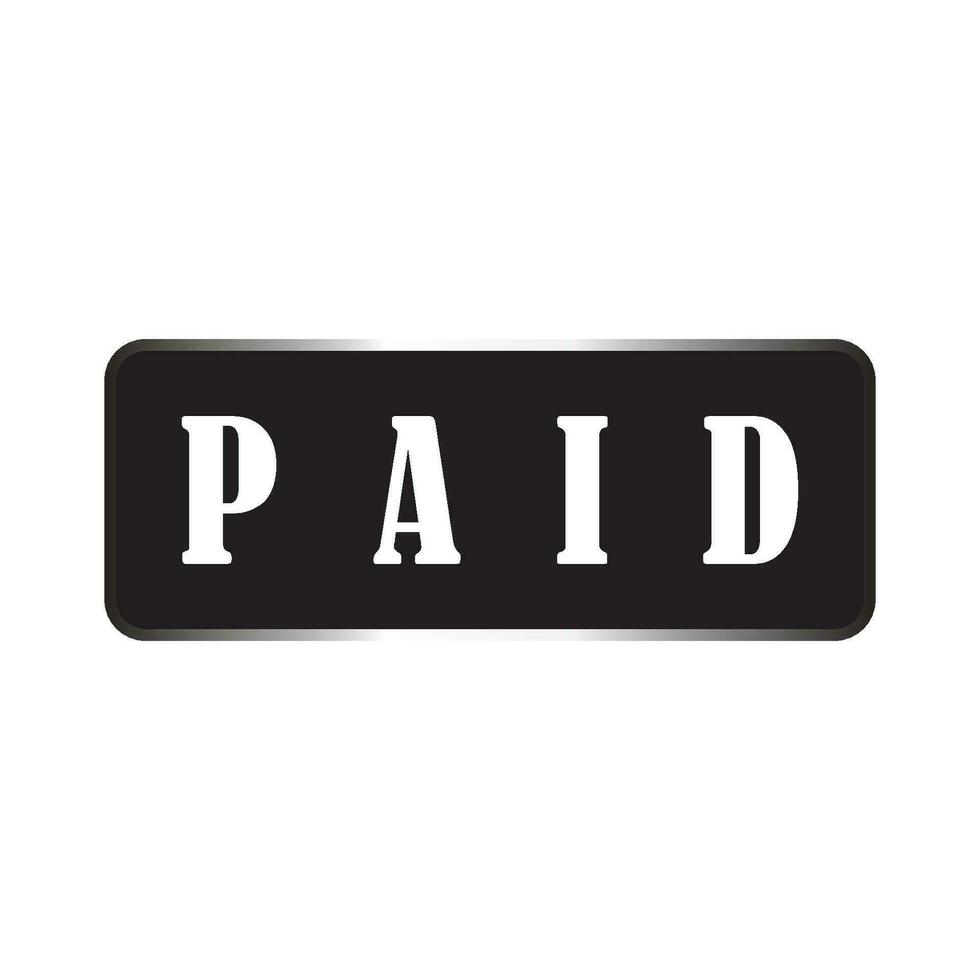 Paid icon vector