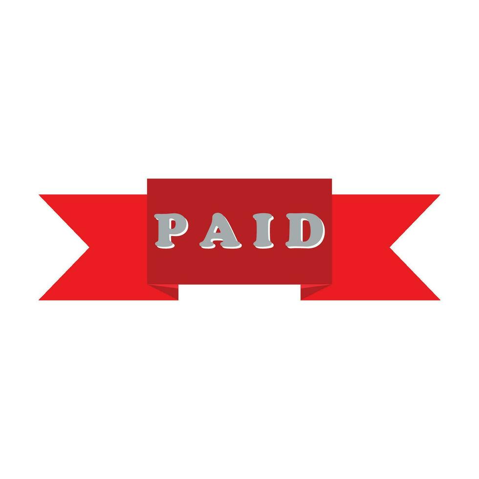 Paid icon vector