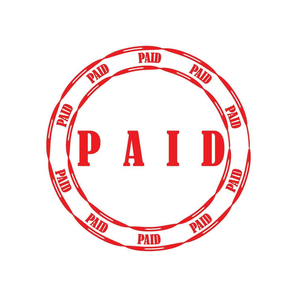 Paid icon vector