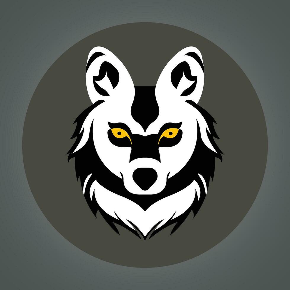 Wolf face vector design