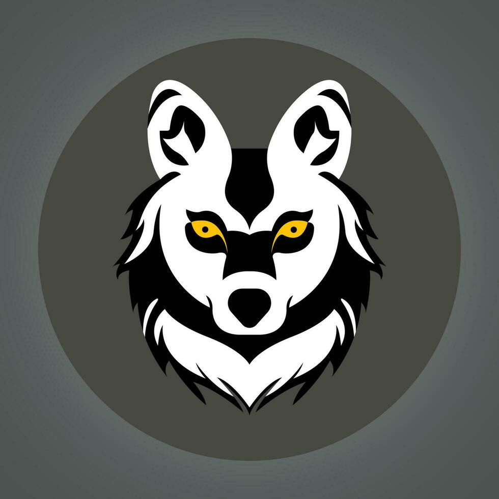 lobo cara vector diseño