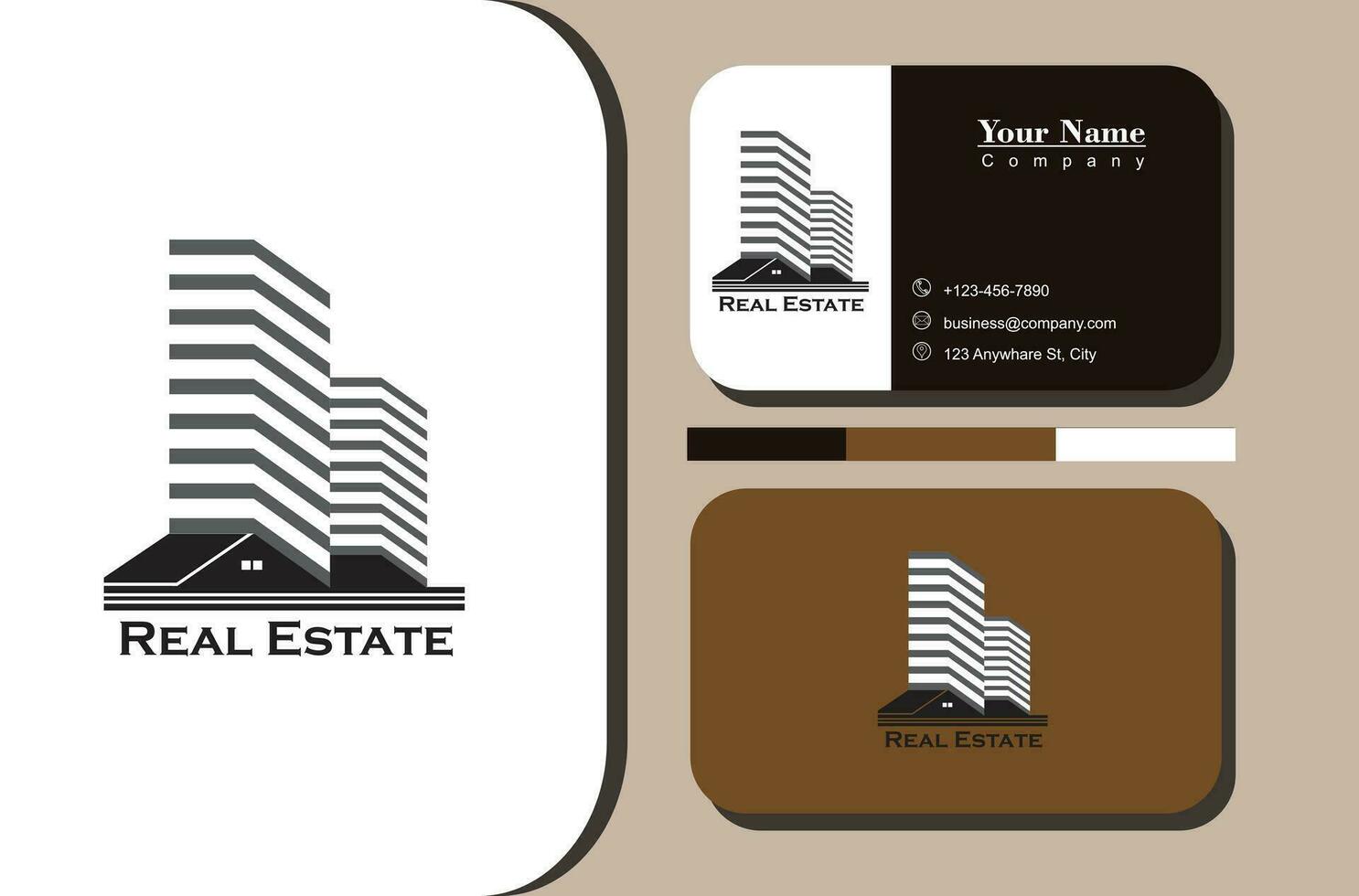 skyscraper real estate logo vector