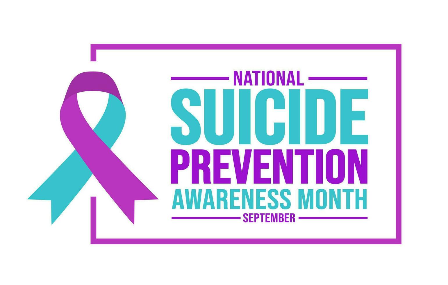 September is National Suicide Prevention Awareness Month background template. Holiday concept. background, banner, placard, card, and poster design template with text inscription and standard color. vector