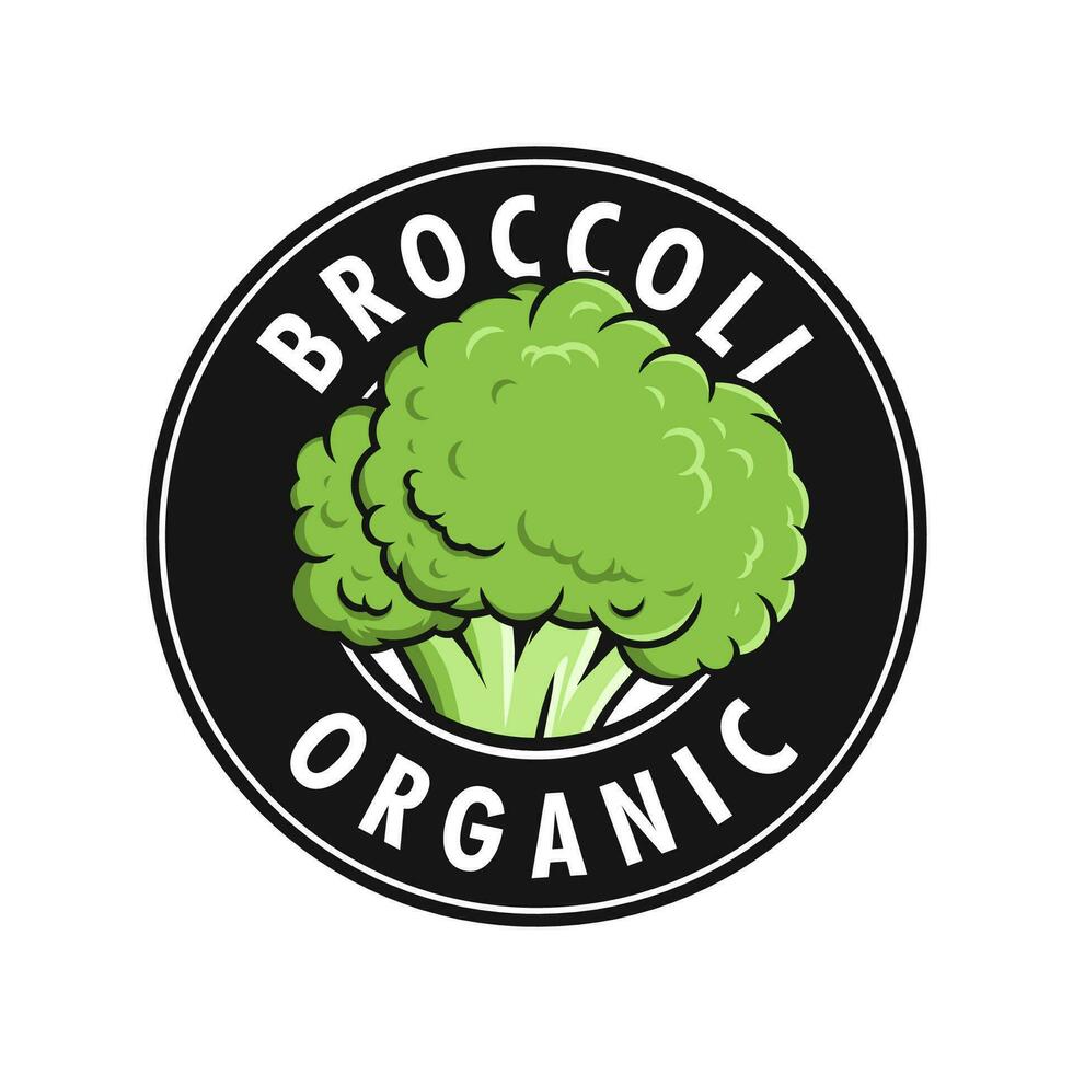 broccoli logo design on white background vector