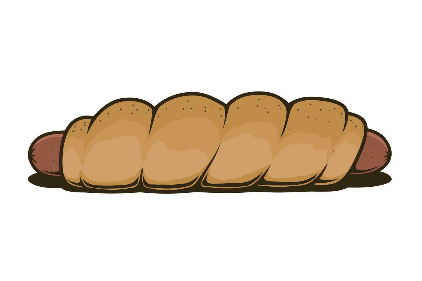 bagel dog food vector illustration